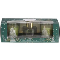 Set lumânări şi difuzor Christmasy, verde 3 buc.,19 x 6,5 cm