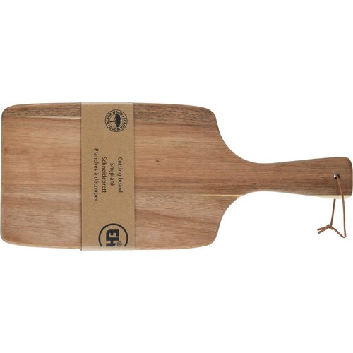 Deska do krojenia z drewna akacjowego z uchwytem 42 × 16 × 1,6 cm