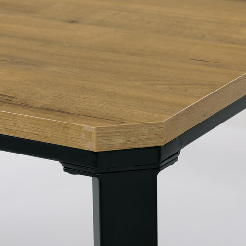 Industriálny jedálenský stôl so skosenými hranami, 140 x 80 x 76 cm
