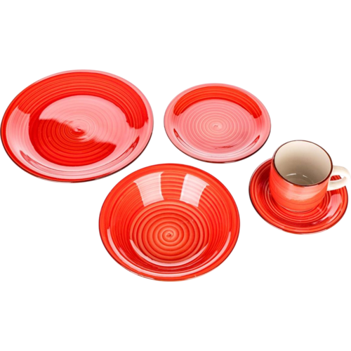 Banquet 30-teiliges Esstischset Spiral Red