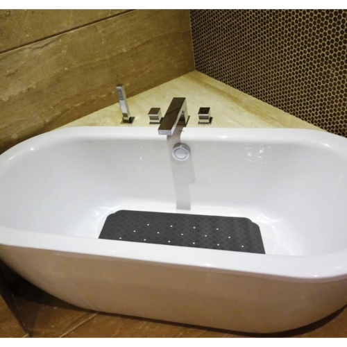 Spirella Anti-Rutsch-Badewannenmatte RUBY, dunkelgrau, 70 x 40 cm