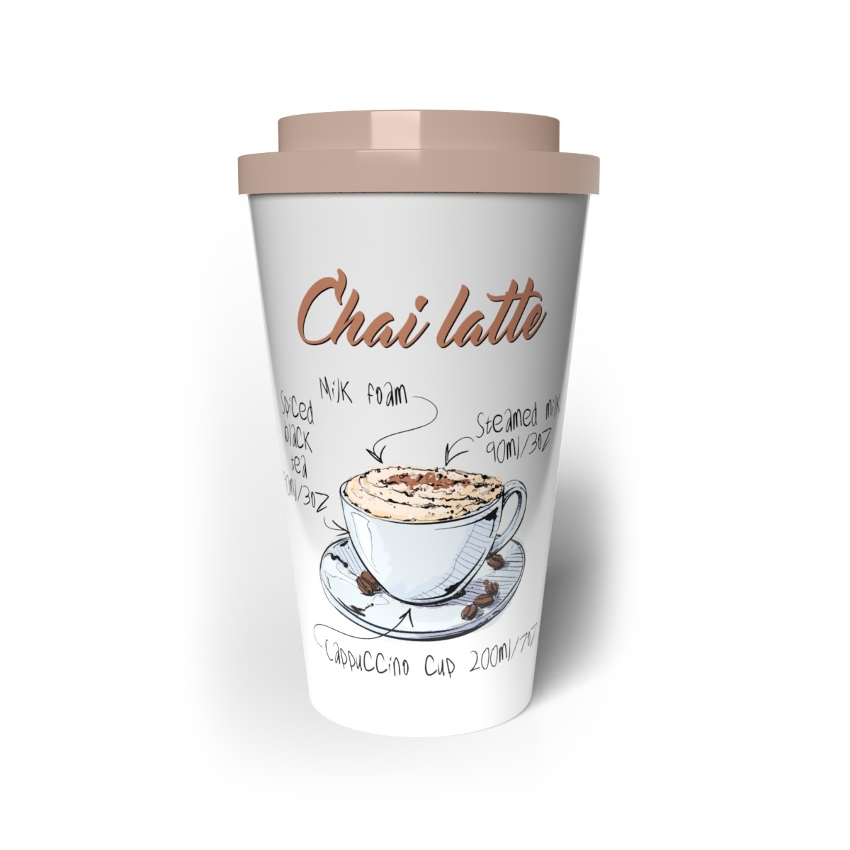 Banquet COFFEE Chai latte Utazó bögre dupla falú, 0,5 l termék 2. képe