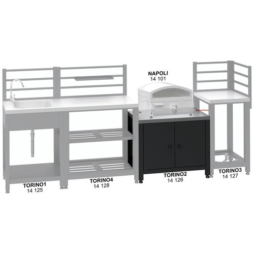 Cattara 14126 Modul Unterschrank für Grill für Außenküche Torino 2