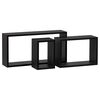 Stenshyll, set of 3, matt black