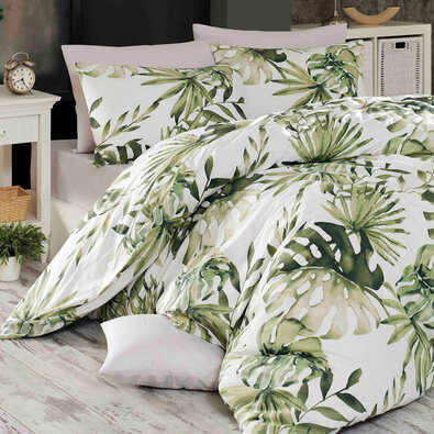 BedTex Bavlněné povlečení Botanic, 150 x 200 cm, 50 x 60 cm