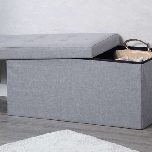 Kesper 15952 Gepolsterte Kommode, Hellgrau, 76 x 38 x 38 cm