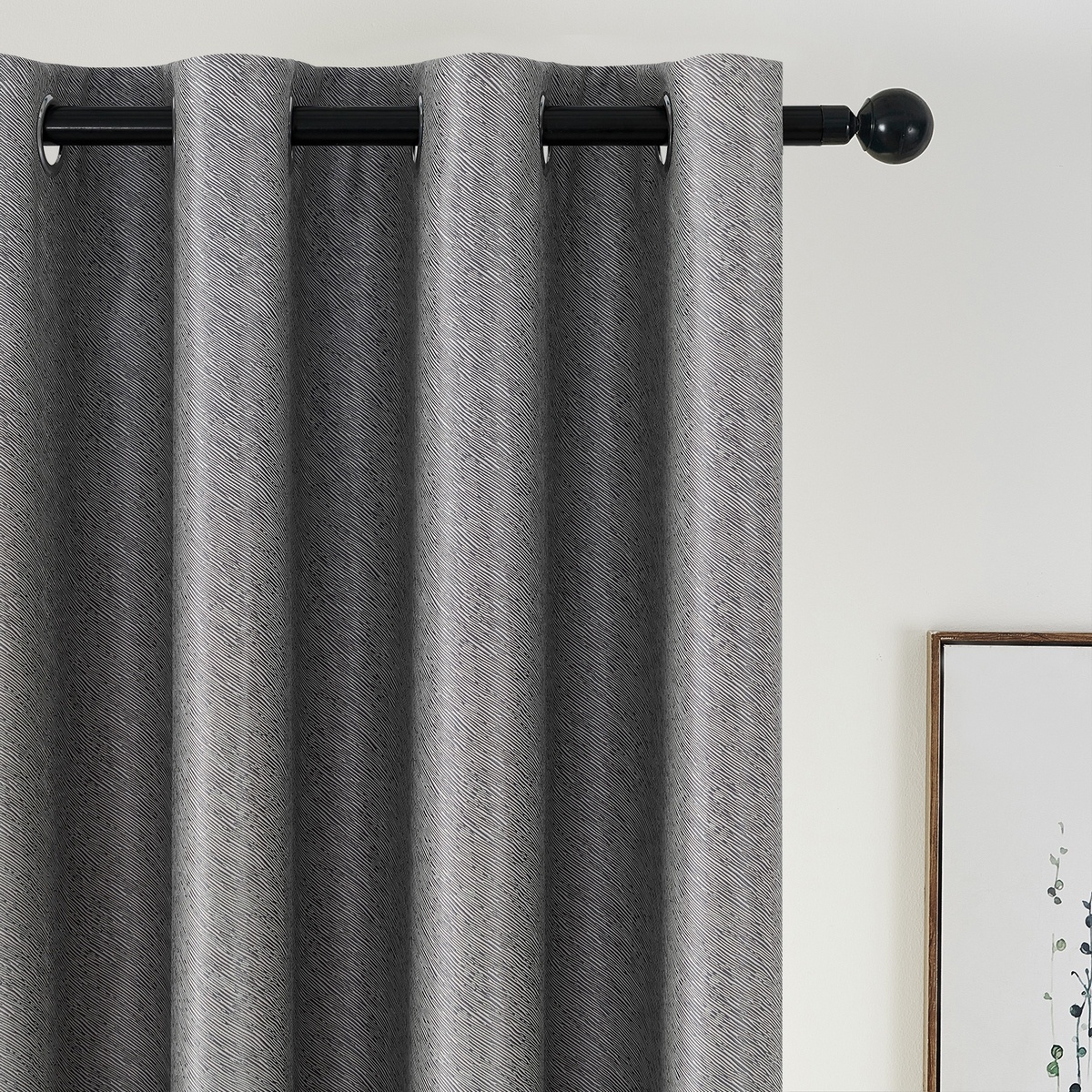 4Home Stripe sőtétítő függöny szürke, 150 x 250 cm, szürke termék 2. képe