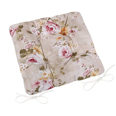 Bellatex Sitzkissen Ema gesteppt  Blumenbündel, 40 x 40 cm