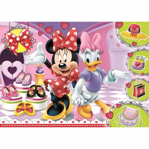 Trefl Trblietavé puzzle Minnie a Daisy, 100 dielikov