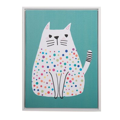 Slika na platnu Dotted kitten zelena, 30 x 40 cm