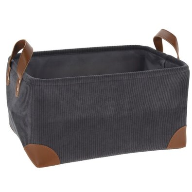 Tekstilni koš za shranjevanje Leyte, 36 x 19 x 26cm, temno siva