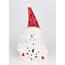 Vánoční dekorace Keramický sněhulák s LED, 6,5 x 5,3 x 12,3 cm