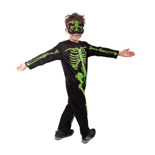 Costum pentru copii Rappa Skeleton neon, mărimea.M