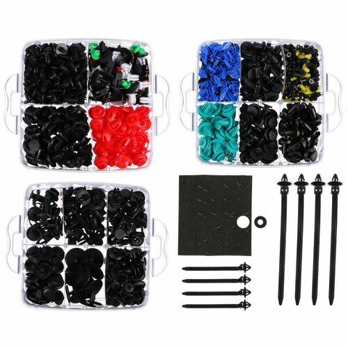 Set de cleme și pini Sixtol pentru tapițeria vehiculelor MECHNIC TRIM CLIP SET 700, 700 buc