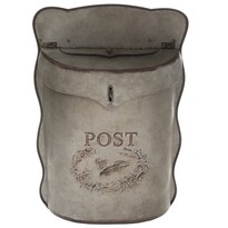 Závesná kovová poštová schránka Vintage, sivá