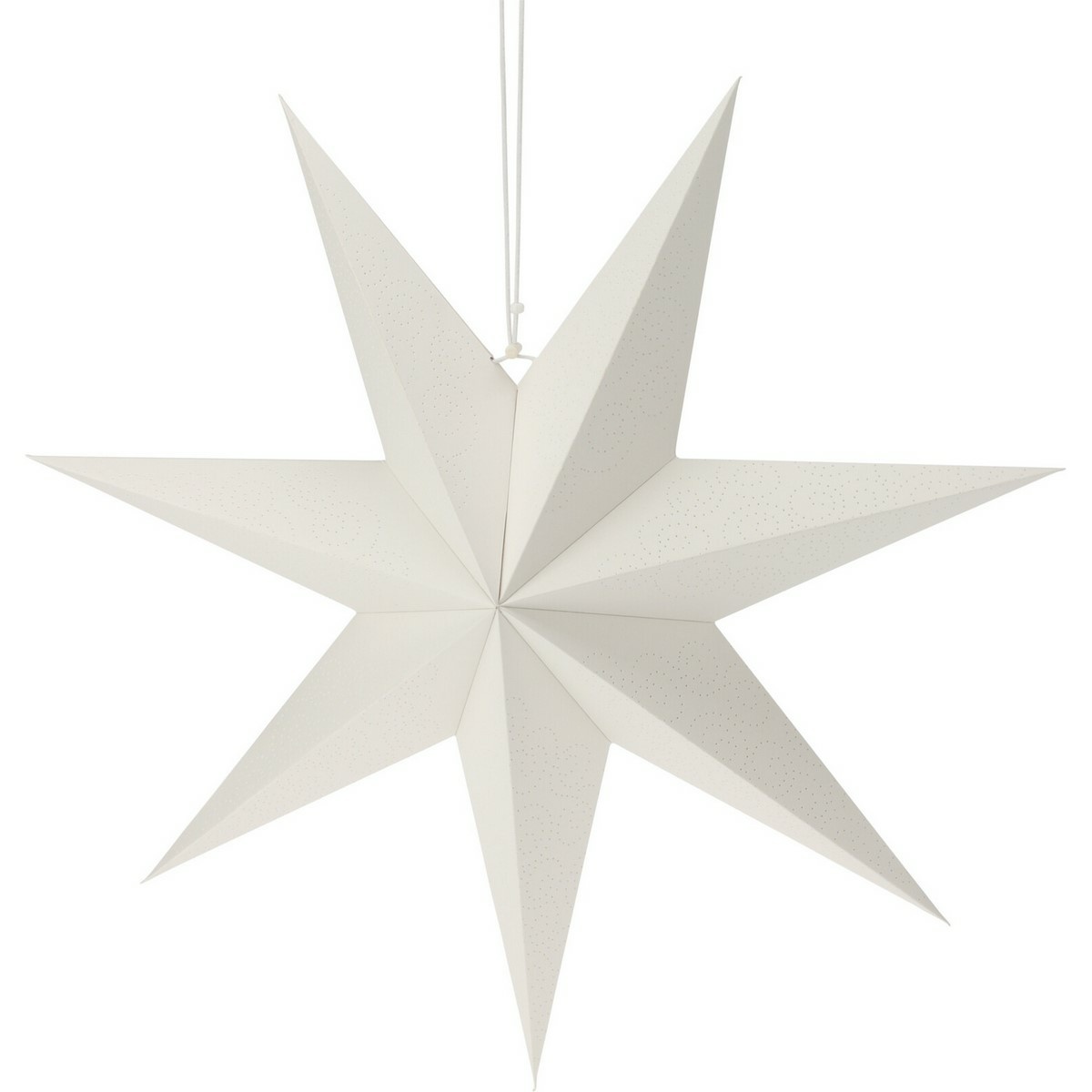Vánoční papírová dekorace White star, 60 x 60 x 1,5 cm