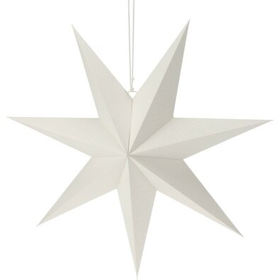 Decorațiune de hârtie de Crăciun White star, 60 x 60 x 1,5 cm