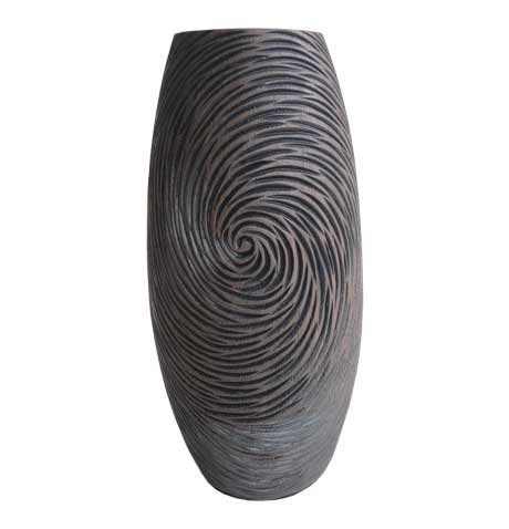 Váza v prírodných tmavých farbách 35 cm,