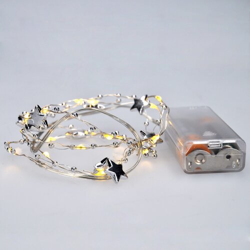 Solight Světelný LED řetízek s dekoracemi, 20 LED, 1 m, teplá bílá