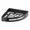 GEDY 247914 Inteligentna półka narożna podprysznic, 21 x 4,5 x 21 cm, czarny mat