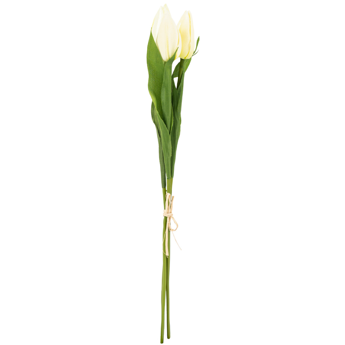 Fotografie Umělá kytice tulipánů krémová, 50 cm