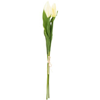 Sztuczny bukiet tulipanów kremowy, 50  cm