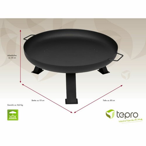 Tepro 1169 Prenosni ognjišče Reno, premer 80 cm