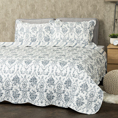 4Home Narzuta na łóżko Blue Patrones, 140 x 220 cm, 50 x 70 cm