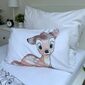 Lenjerie de pat din bumbac pentru pătuț Bambi stripe, 100 x 135 cm, 40 x 60 cm