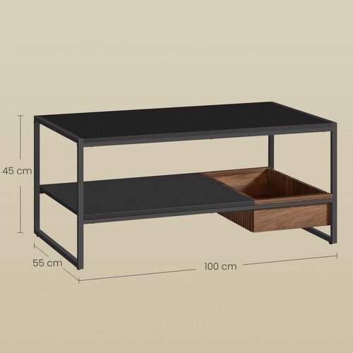 Konferenčný stolík E1081 BK, čierny