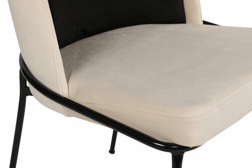 Set de scaune de sufragerie Dore Black and Cream,2 buc.