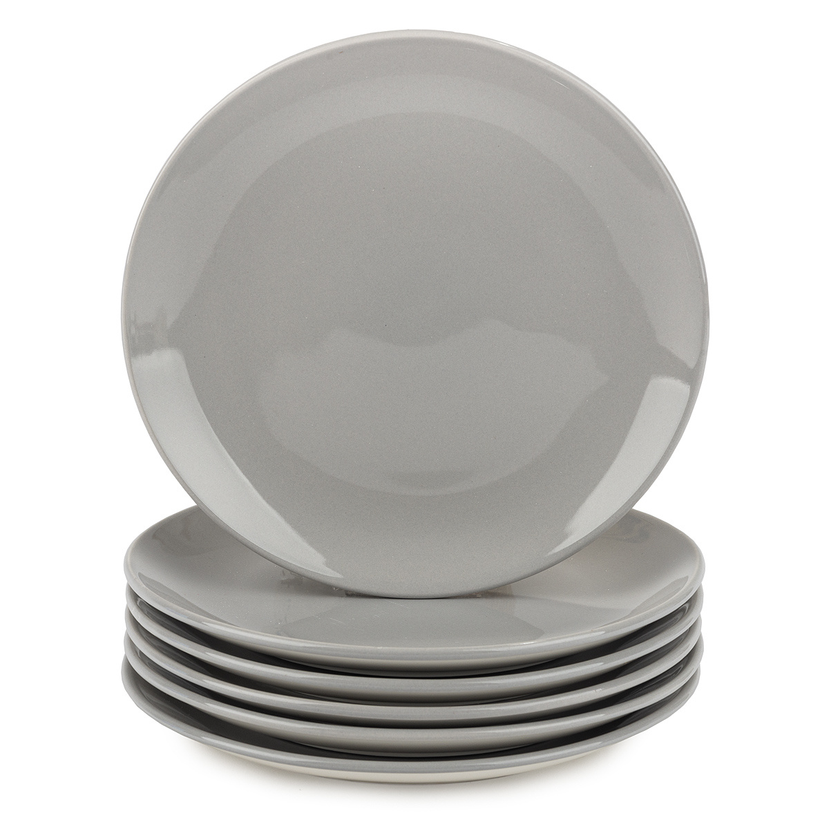 Altom Sada porcelánových dezertných tanierov Monokolor 19 cm sivá, 6 ks