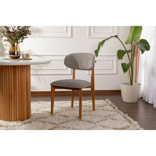 Set de scaune de sufragerie Lionte Grey and DarkOak, 2 buc.