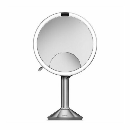 Simplehuman Sensor Trio újratölthető tükör, átmérő20 cm, rozsdamentes acél