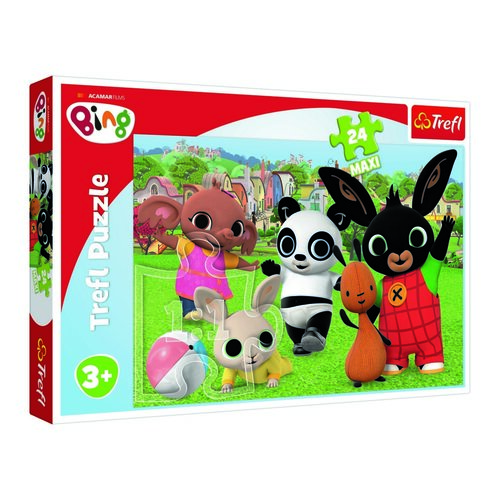 Trefl Puzzle Królik Bing - Zabawa w parku MAXI, 24 elementy