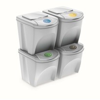 Kosz do segregacji śmieci Sortibox 25 l, 4 szt., biały
