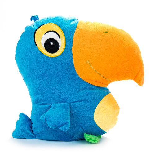 Polštářek Papoušek modrý, 38 x 36 cm