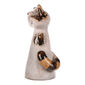 Keramische Zaundekoration Katze, 10 x 18 x 9 cmbeige,