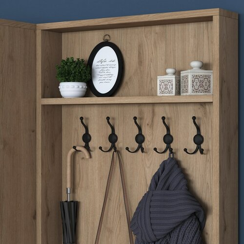 Predsieňová zostava Pone White and Walnut I