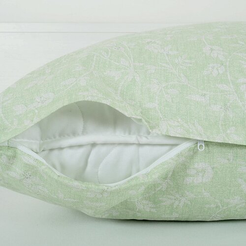 Lenjerie de pat din bumbac B.E.S. PetroviceExkluziv Green flowers, 140 x 200 cm, 70 x 90 cm