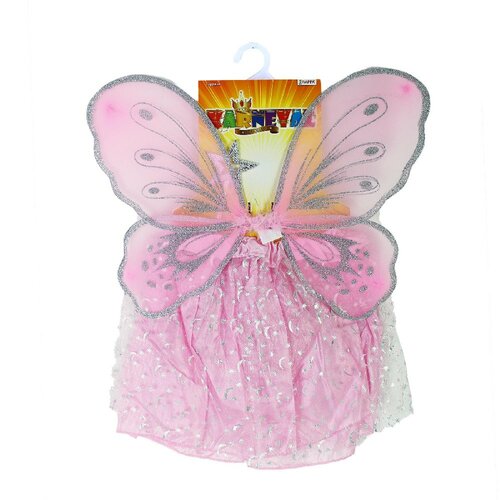 Rappa kostým Tutu růžový motýl,  3 ks