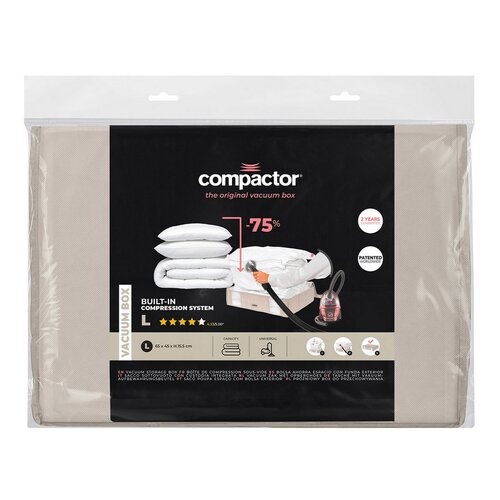 Compactor Вакуумна коробка для зберігання з  чохлом L Life, 65 x 50 x 15,5 см