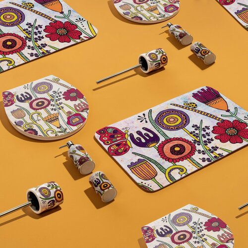 Wenko Keramični lonček za zobne ščetke Flowers