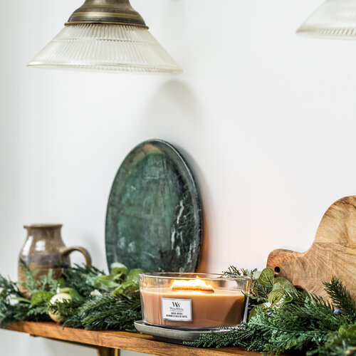 WoodWick Vonná sviečka loď Santal Myrrh, 453 g