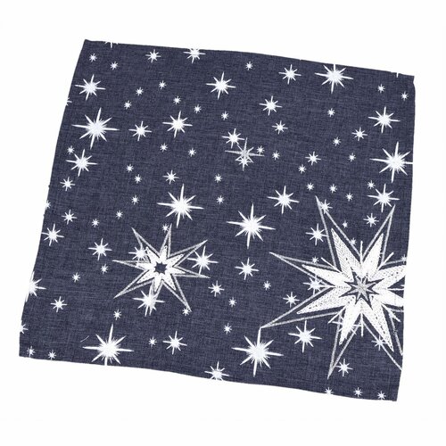 Vianočný obrus Hviezdy sivá, 85 x 85 cm