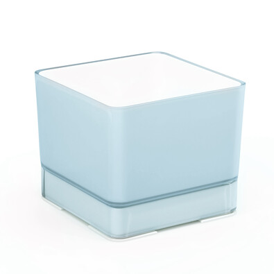 Doniczka osłonka plastikowa Cube 120, niebieska