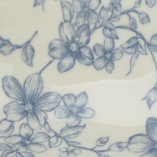 Ceramiczna miska do serwowania Delikatne kwiaty 20cm, niebieska