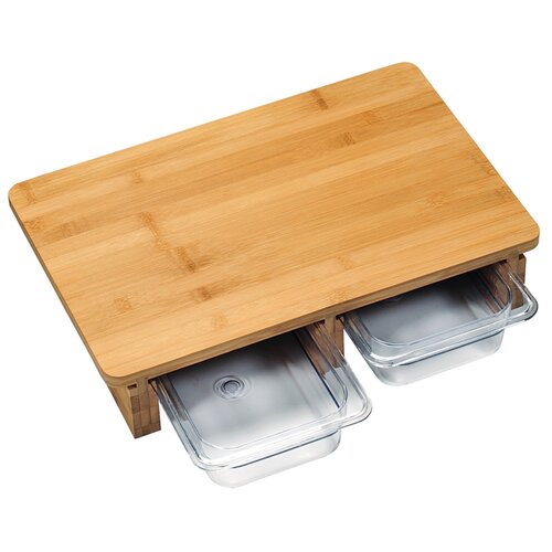 Kesper 58353 Deska za rezanje z odlagalnimiposodami, 41 x 26,5 x 8 cm