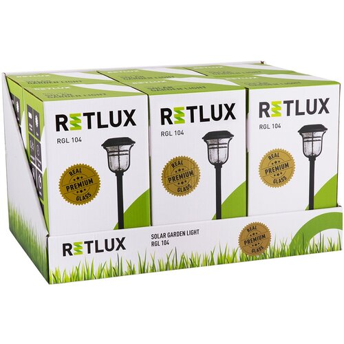 Retlux RGL 104 Solární zapichovací svítidlo černá, 1x LED teplá bílá