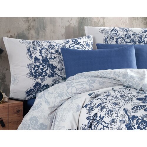 BedTex Бавовняна постільна білизна Armina синя, 220 x 200 см, 2 шт. 70 x 90 см